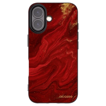 Picasee silikónový čierny obal pre Apple iPhone 16 - Red