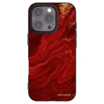 Picasee silikónový čierny obal pre Apple iPhone 16 Pro - Red