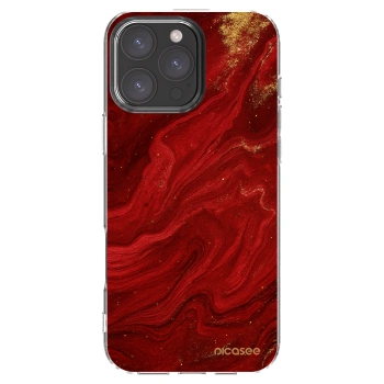 Picasee silikónový prehľadný obal pre Apple iPhone 16 Pro Max - Red