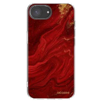 Picasee silikónový prehľadný obal pre Apple iPhone 16e - Red