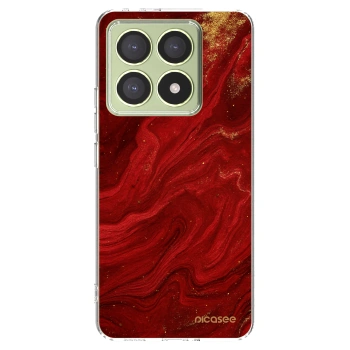 Picasee silikónový prehľadný obal pre Xiaomi 14T - Red
