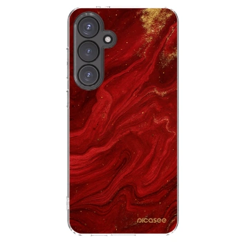 Picasee silikónový prehľadný obal pre Samsung Galaxy S24 FE S721B - Red