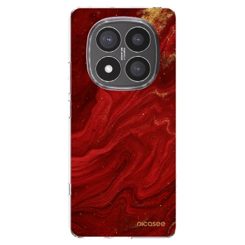 Picasee silikónový prehľadný obal pre Xiaomi Redmi Note 14 Pro+ 5G - Red