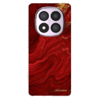 Picasee silikónový prehľadný obal pre Xiaomi Redmi Note 14 Pro 5G - Red