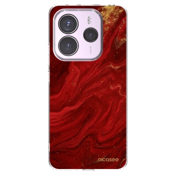 Picasee silikónový prehľadný obal pre Xiaomi Redmi Note 14 5G - Red