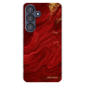 Picasee silikónový prehľadný obal pre Samsung Galaxy S25 5G - Red