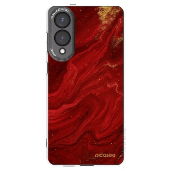 Picasee silikónový prehľadný obal pre Samsung Galaxy S25 Edge 5G - Red