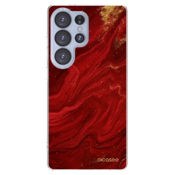 Picasee silikónový prehľadný obal pre Samsung Galaxy S25 Ultra 5G - Red