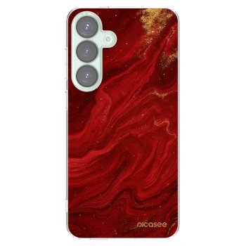 Picasee silikónový prehľadný obal pre Samsung Galaxy S25+ 5G - Red