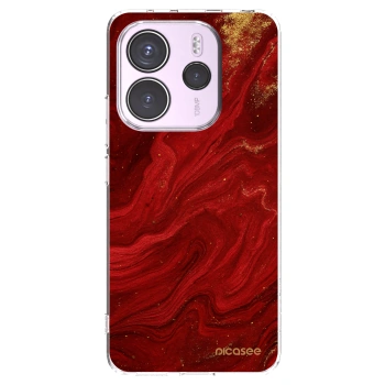 Picasee silikónový prehľadný obal pre Xiaomi Redmi Note 14 4G - Red