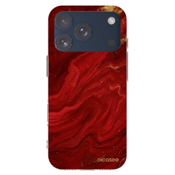 Picasee silikónový prehľadný obal pre Apple iPhone 17 Pro - Red