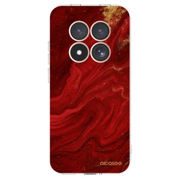 Picasee silikónový prehľadný obal pre Xiaomi Redmi Note 15 Pro 4G - Red