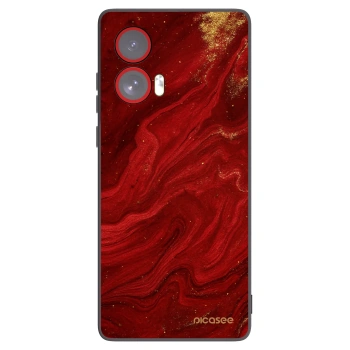 Picasee silikónový čierny obal pre Motorola Edge 50 Fusion - Red