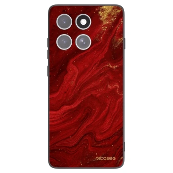 Picasee silikónový čierny obal pre Motorola Edge 60 Fusion - Red