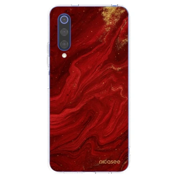 Picasee silikónový prehľadný obal pre Xiaomi Mi 9 SE - Red