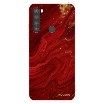 Picasee silikónový prehľadný obal pre Xiaomi Redmi Note 8 - Red