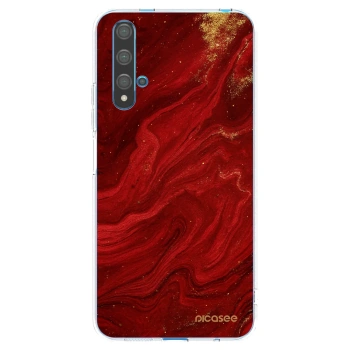 Picasee silikónový prehľadný obal pre Huawei Nova 5T - Red