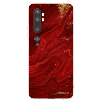 Picasee silikónový prehľadný obal pre Xiaomi Mi Note 10 (Pro) - Red