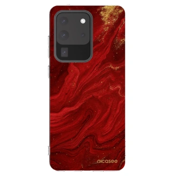 Picasee silikónový prehľadný obal pre Samsung Galaxy S20 Ultra 5G G988F - Red