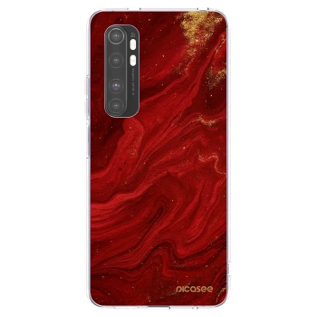 Picasee silikónový prehľadný obal pre Xiaomi Mi Note 10 Lite - Red
