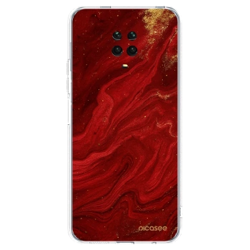 Picasee silikónový prehľadný obal pre Xiaomi Redmi Note 9S - Red
