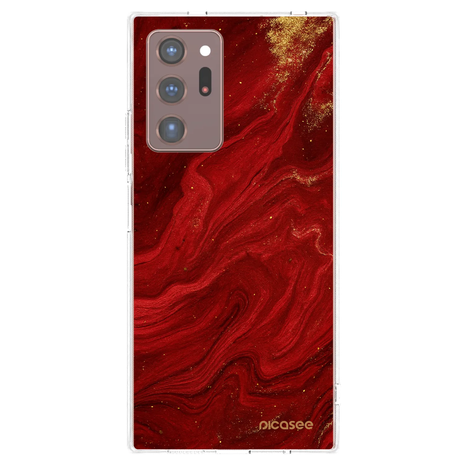 Picasee silikónový prehľadný obal pre Samsung Galaxy Note 20 Ultra - Red