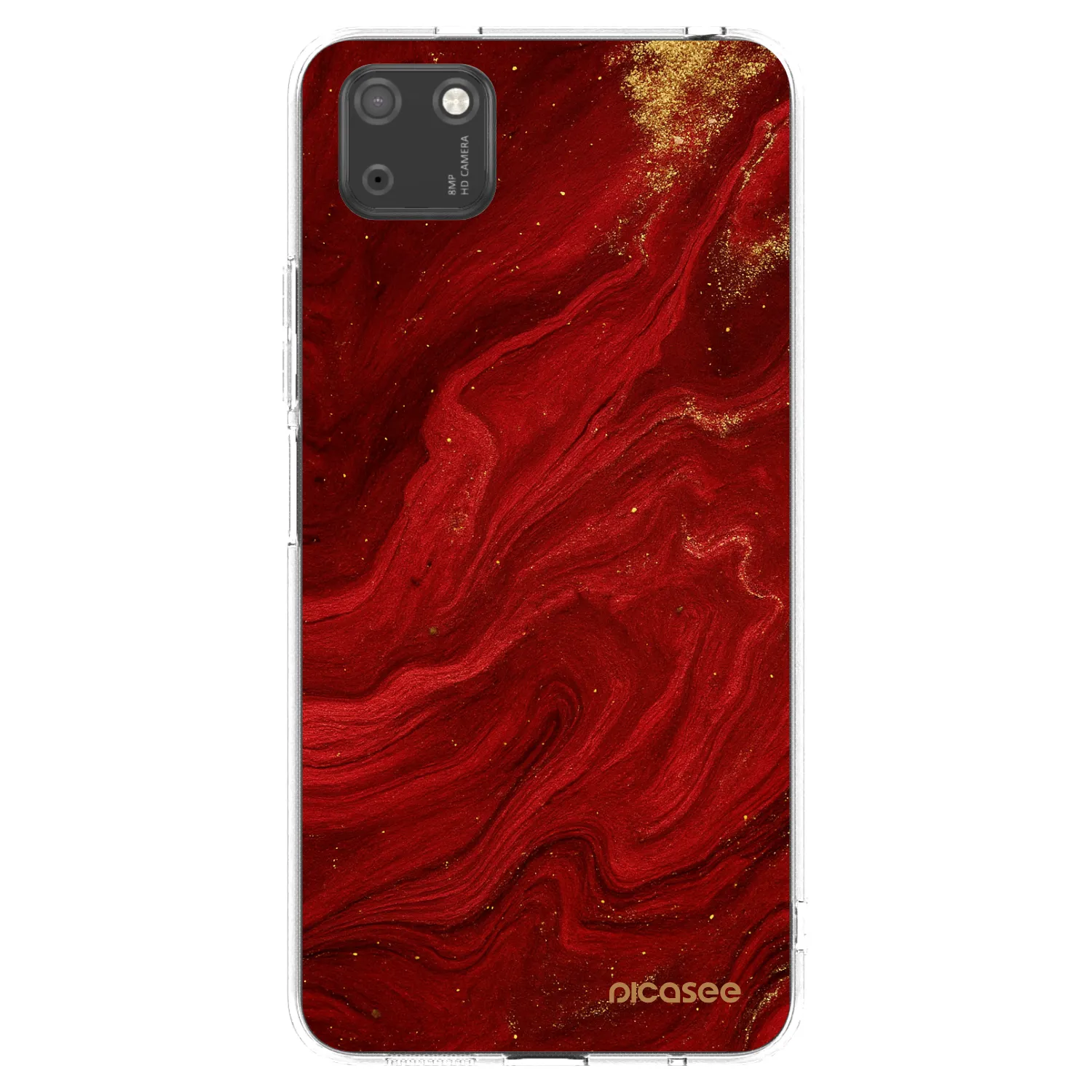 Picasee silikónový prehľadný obal pre Huawei Y5P - Red