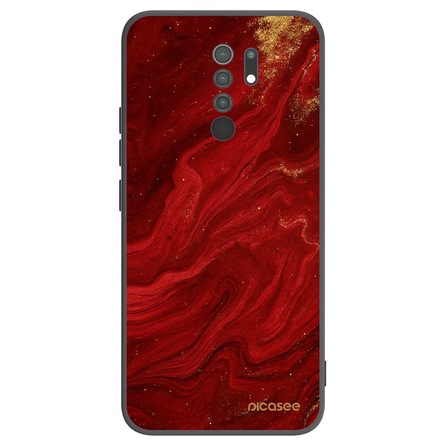 Picasee silikónový čierny obal pre Xiaomi Redmi 9 - Red