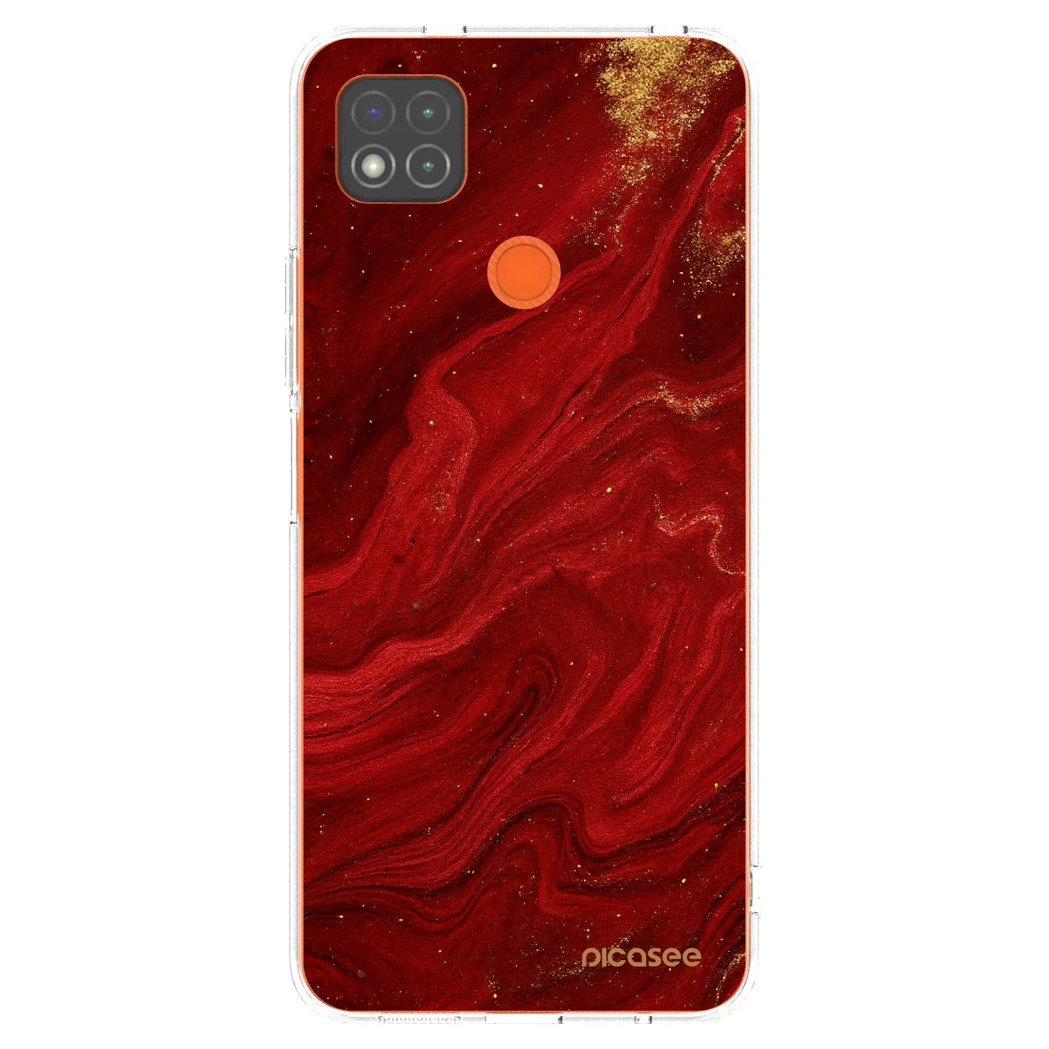 Picasee silikónový prehľadný obal pre Xiaomi Redmi 9C - Red