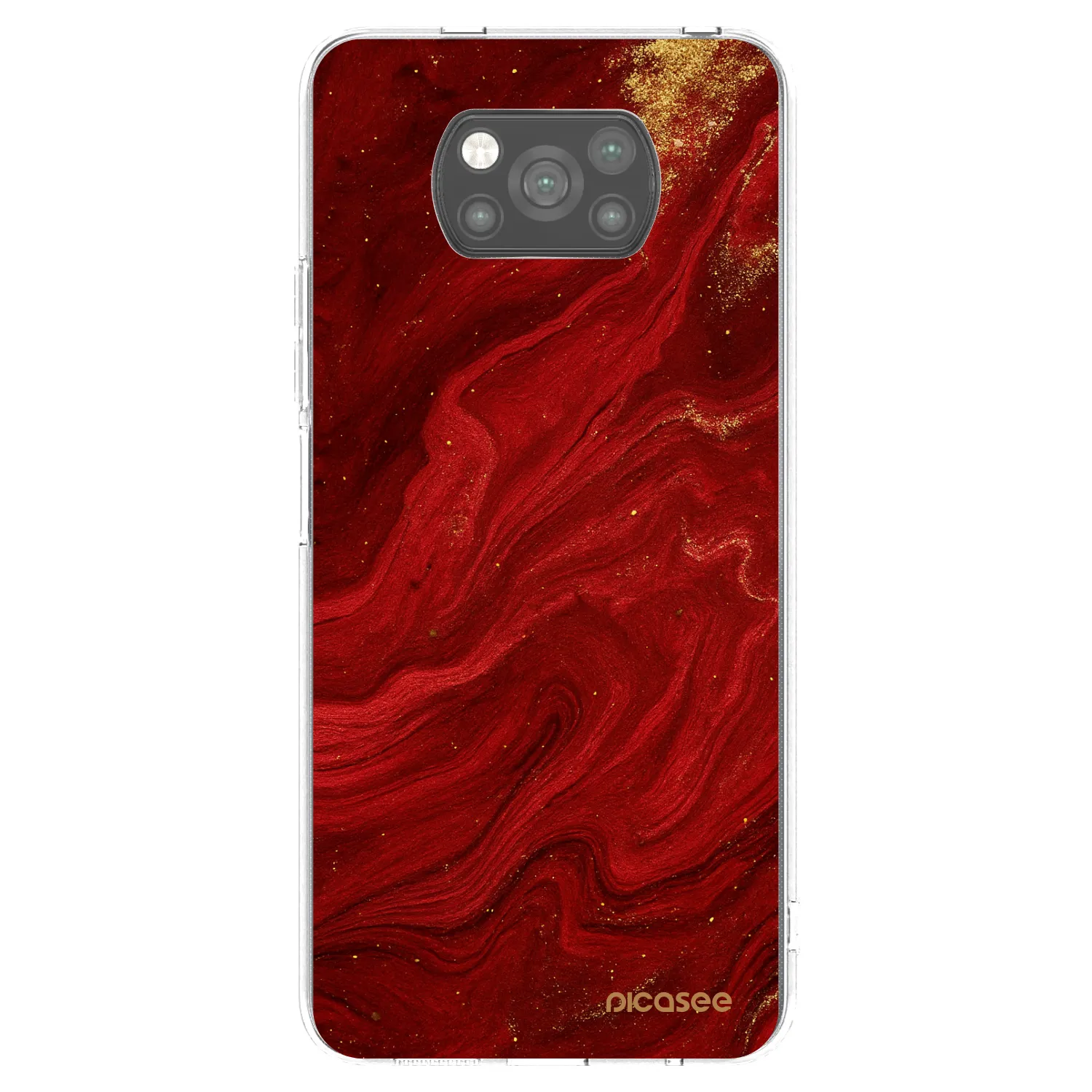 Picasee silikónový čierny obal pre Xiaomi Poco X3 - Red