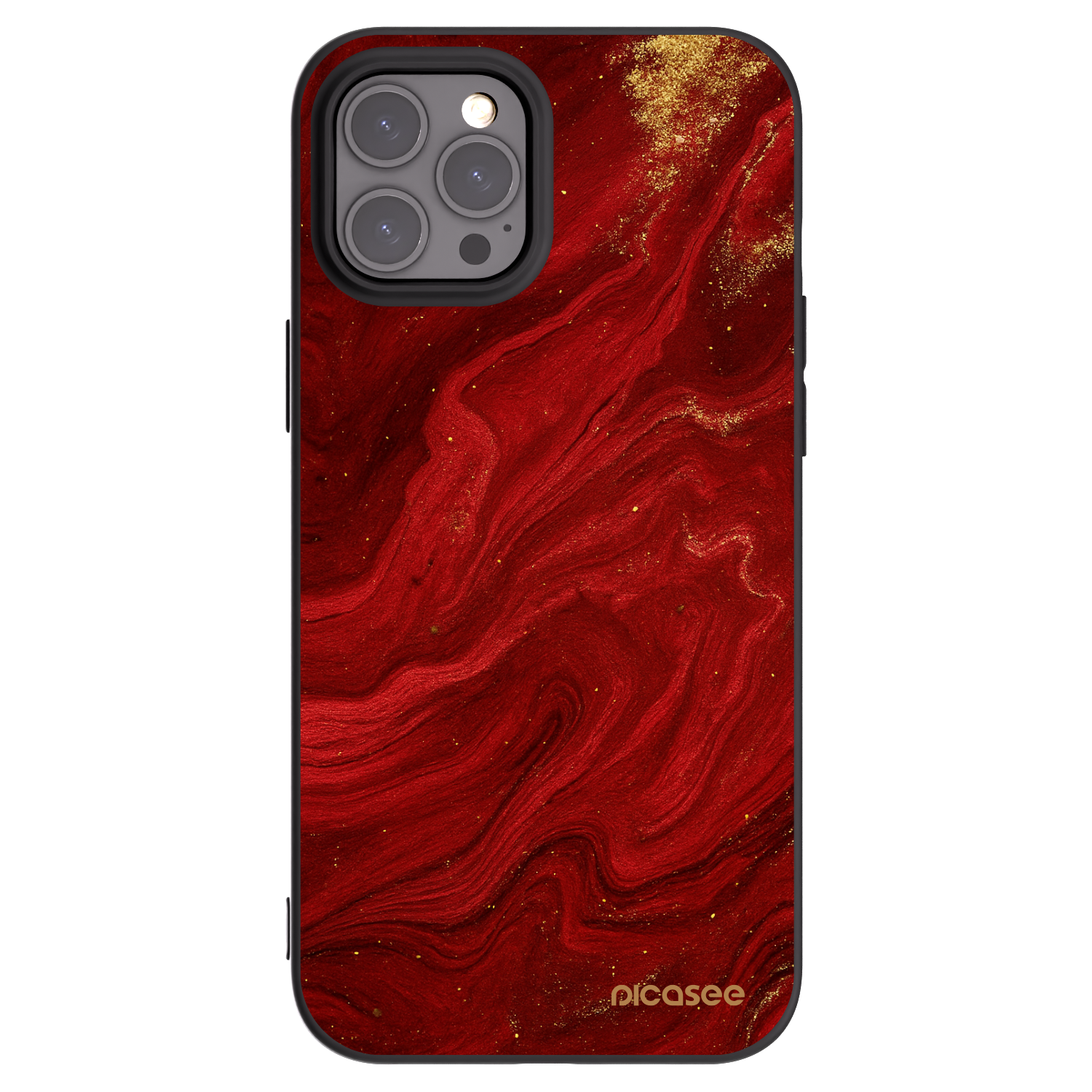 Picasee silikónový čierny obal pre Apple iPhone 12 Pro Max - Red