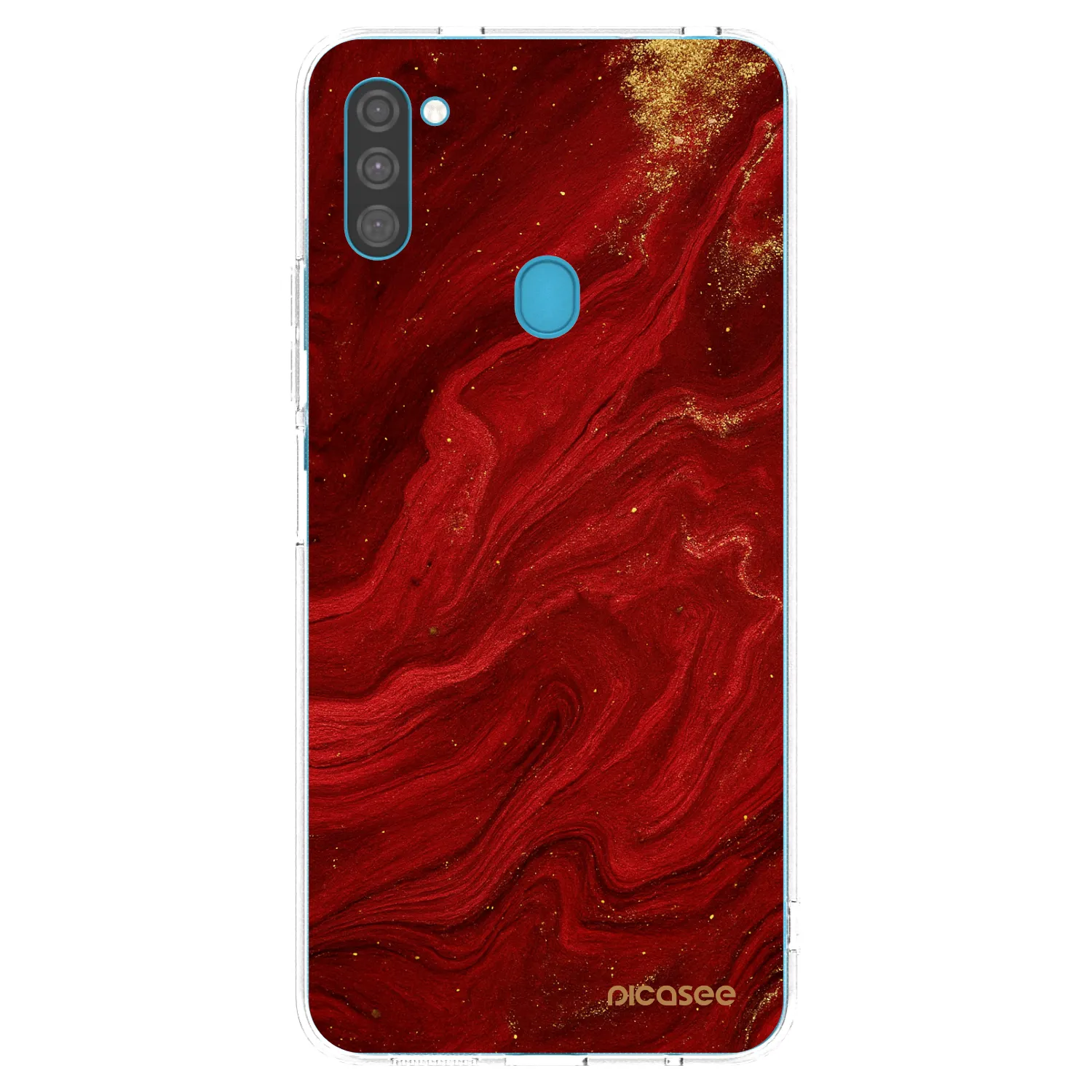 Picasee silikónový prehľadný obal pre Samsung Galaxy M11 - Red