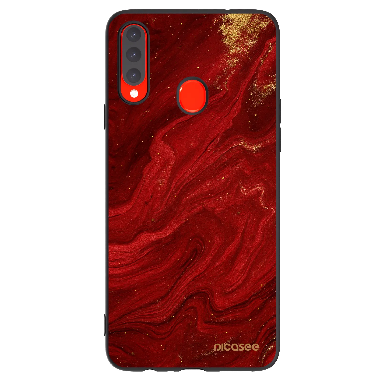Picasee silikónový čierny obal pre Samsung Galaxy A20s - Red