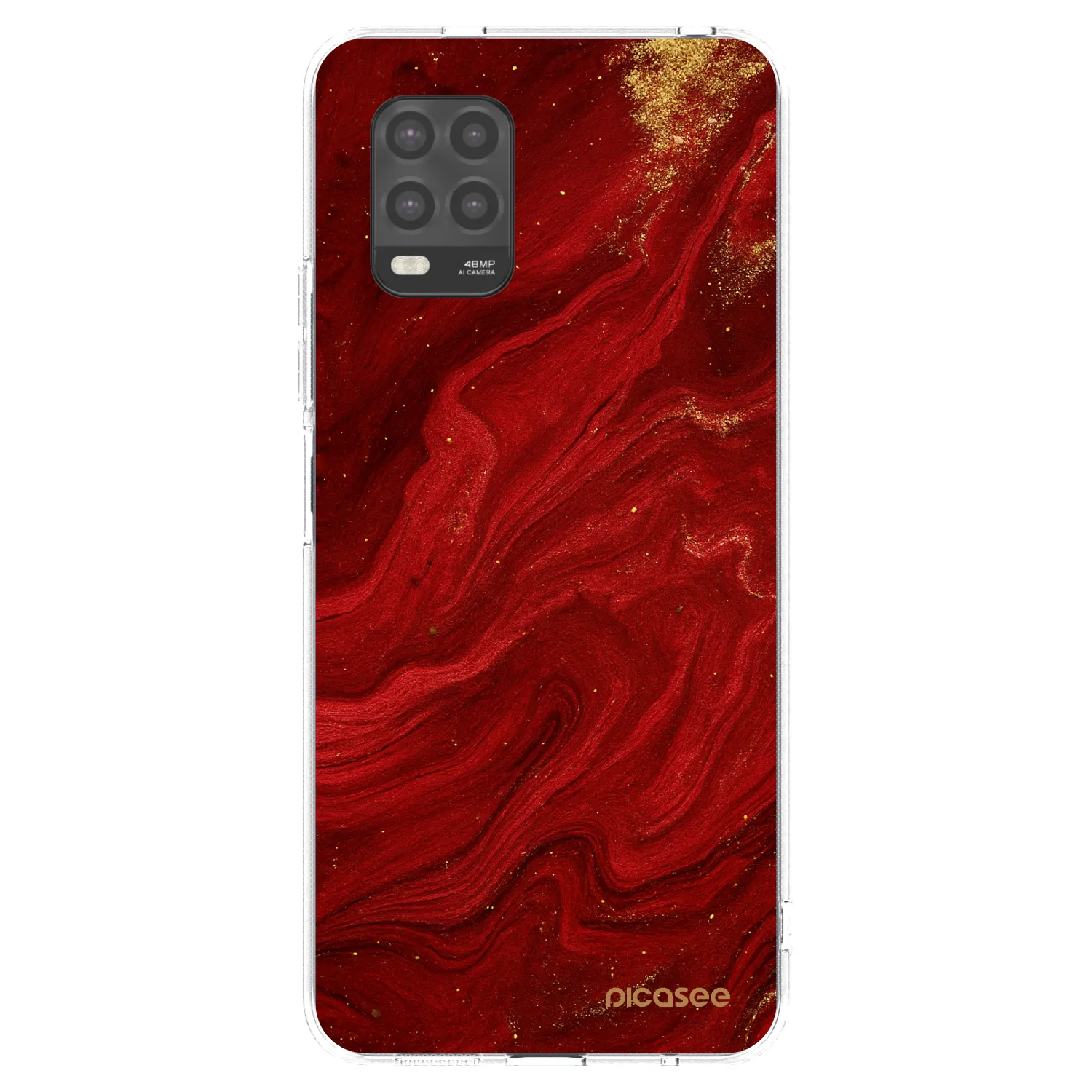 Picasee silikónový prehľadný obal pre Xiaomi Mi 10 Lite - Red
