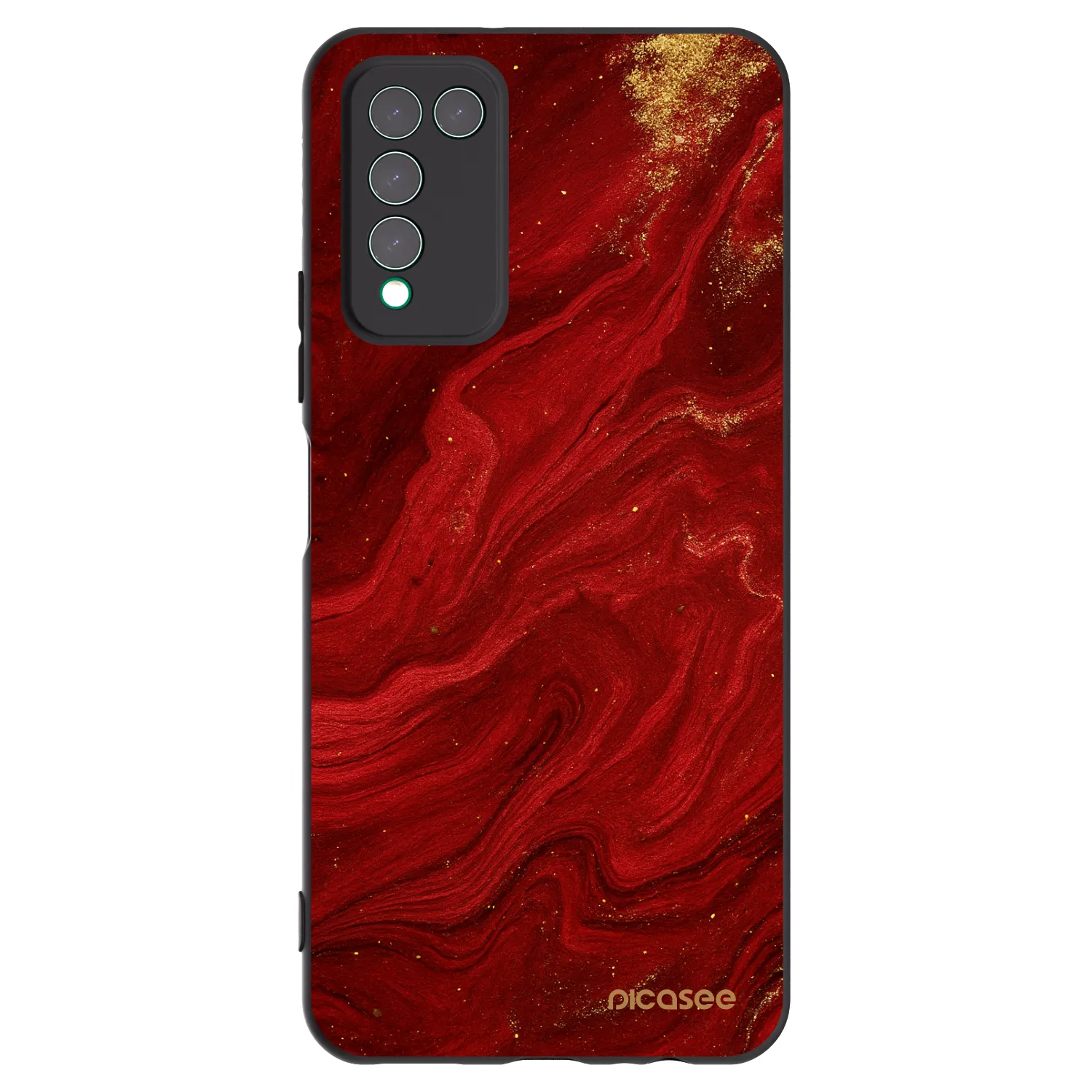 Picasee silikónový čierny obal pre Honor 10X Lite - Red