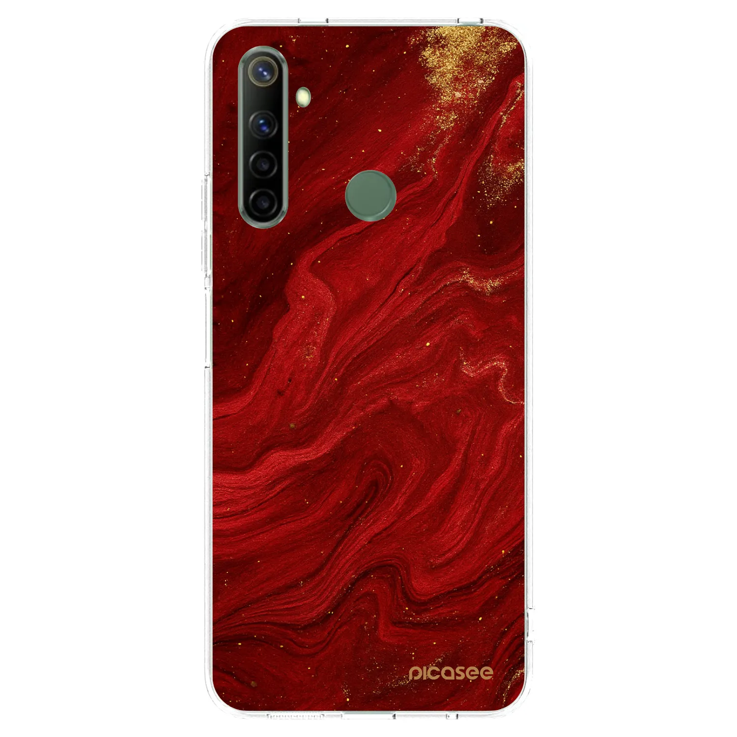 Picasee silikónový prehľadný obal pre Realme 6i - Red
