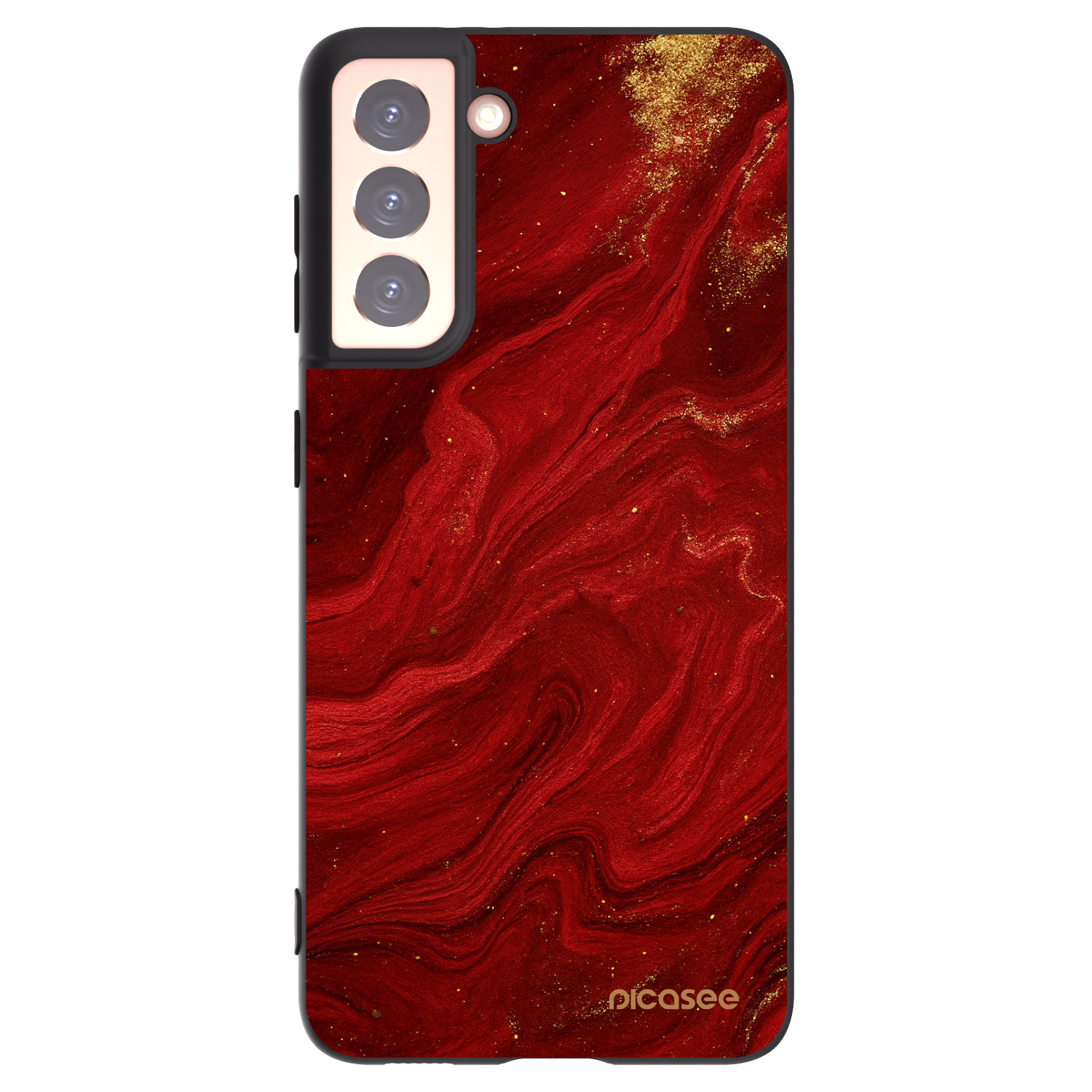 Silikónový čierny obal pre Samsung Galaxy S21 5G G991B - Red