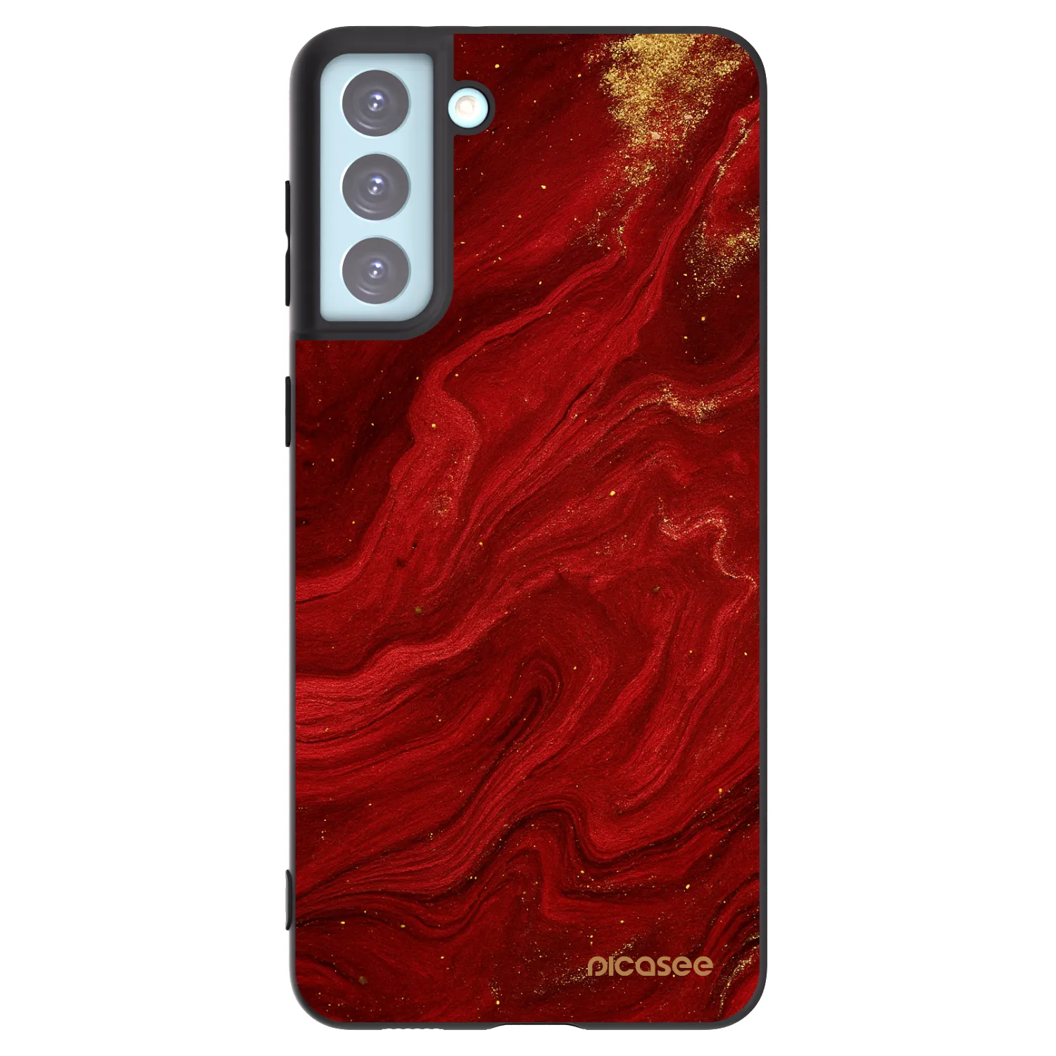 Picasee silikónový čierny obal pre Samsung Galaxy S21+ 5G G996F - Red
