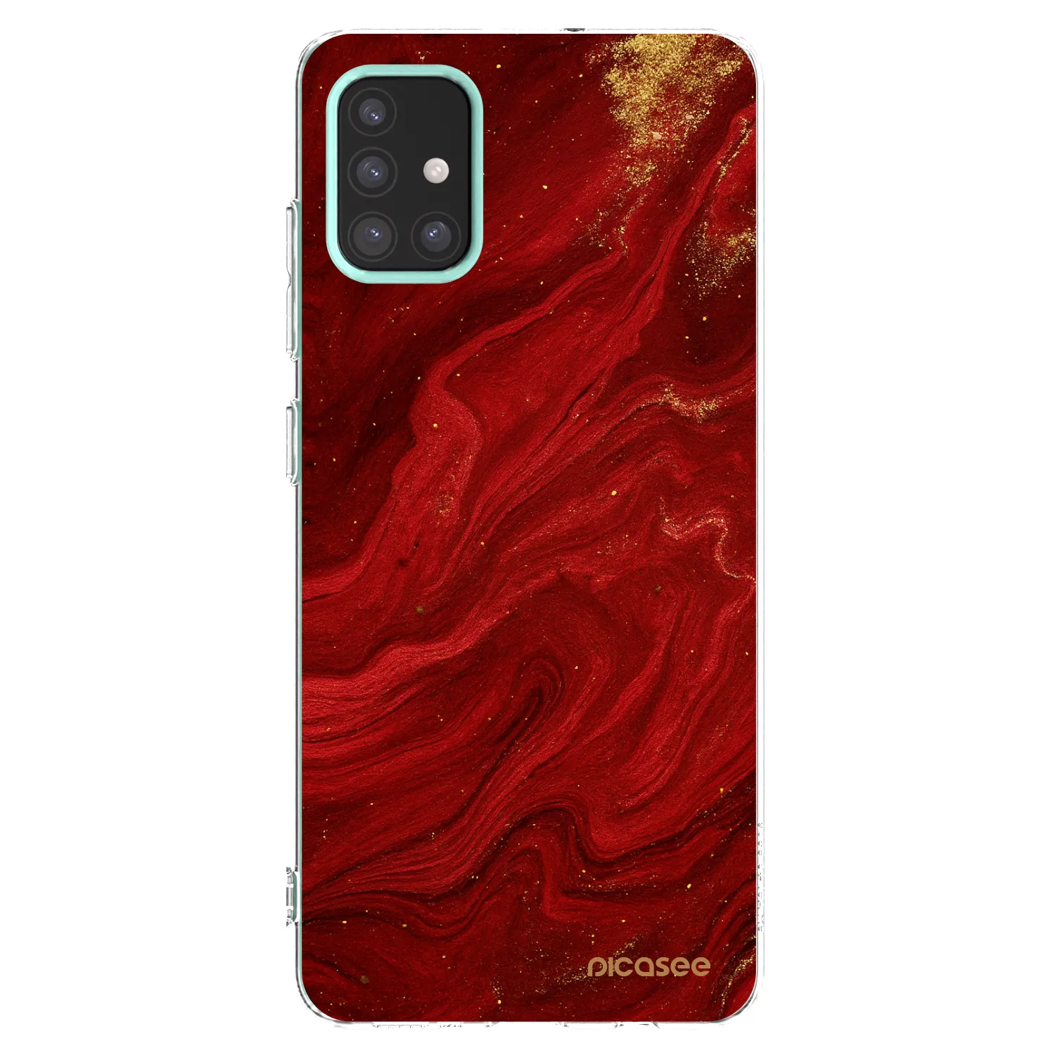 Picasee silikónový prehľadný obal pre Samsung Galaxy M31s - Red