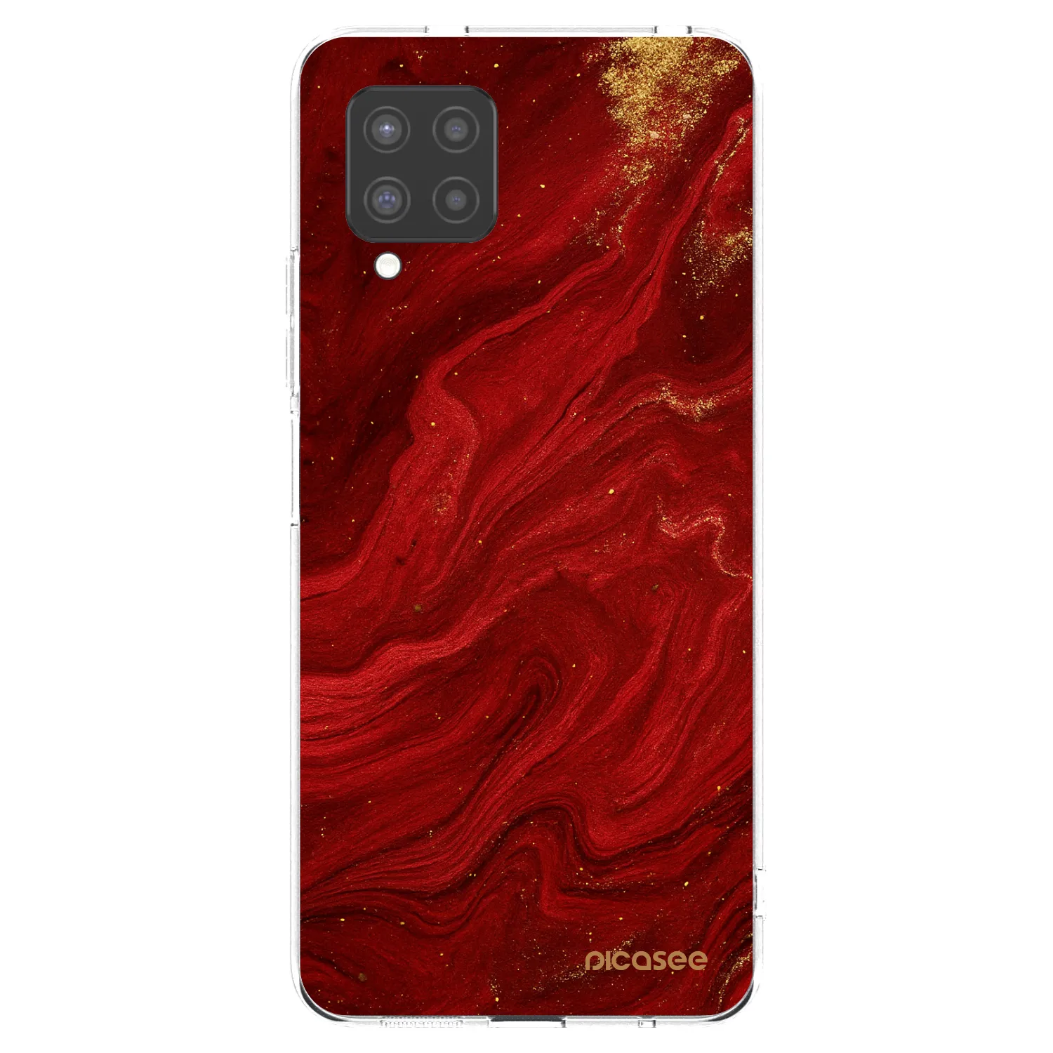 Picasee silikónový prehľadný obal pre Samsung Galaxy A42 A426B - Red