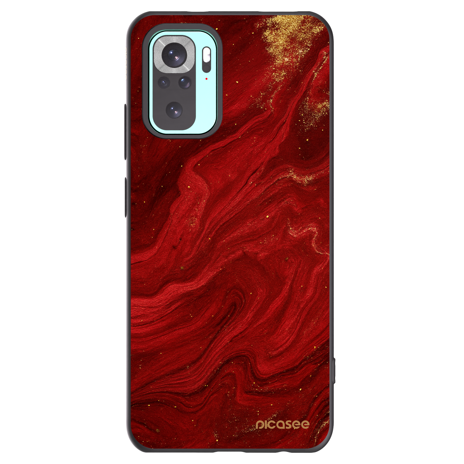 Picasee silikónový čierny obal pre Xiaomi Redmi Note 10 Pro - Red