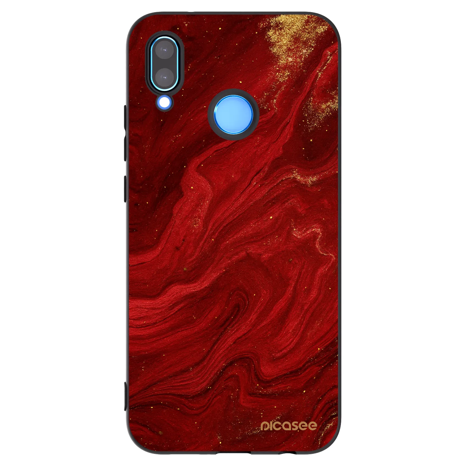 Picasee silikónový čierny obal pre Huawei P20 Lite - Red