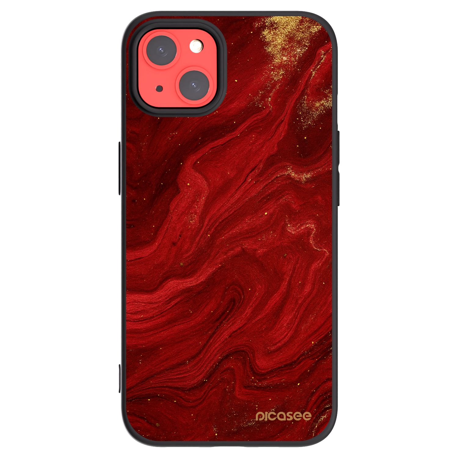 Picasee silikónový čierny obal pre Apple iPhone 13 - Red