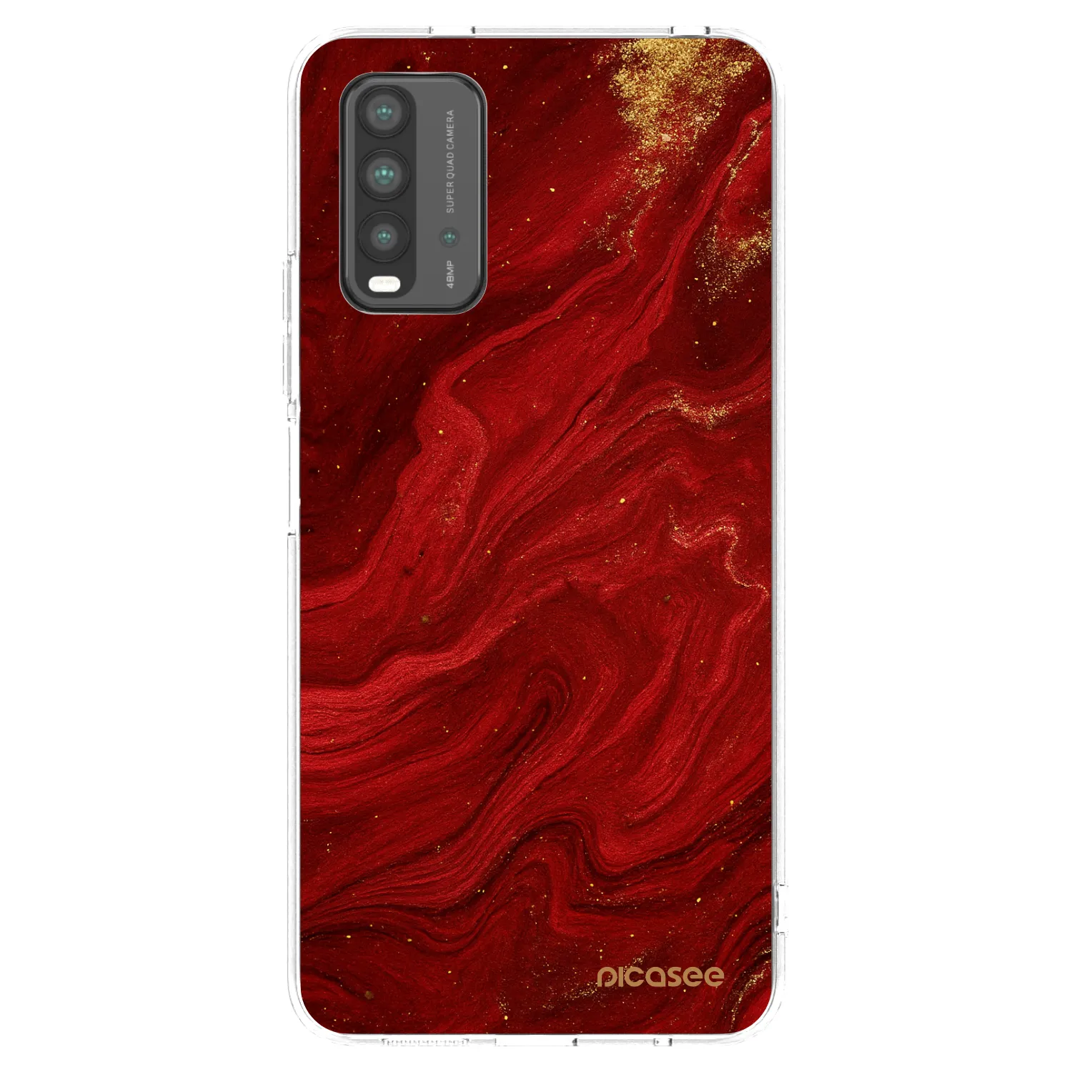 Picasee silikónový čierny obal pre Xiaomi Redmi 9T - Red