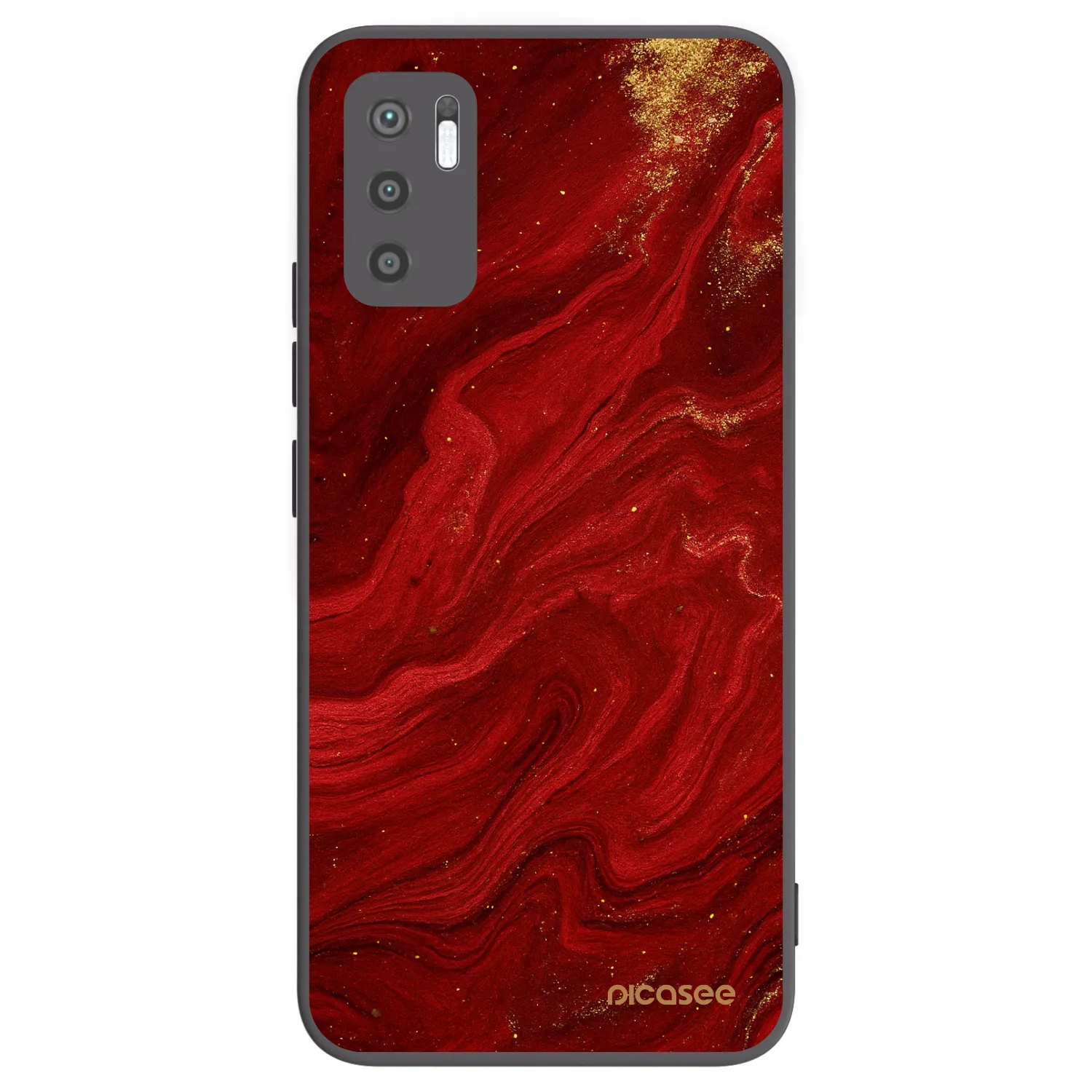 Picasee silikónový čierny obal pre Xiaomi Redmi Note 10 5G - Red