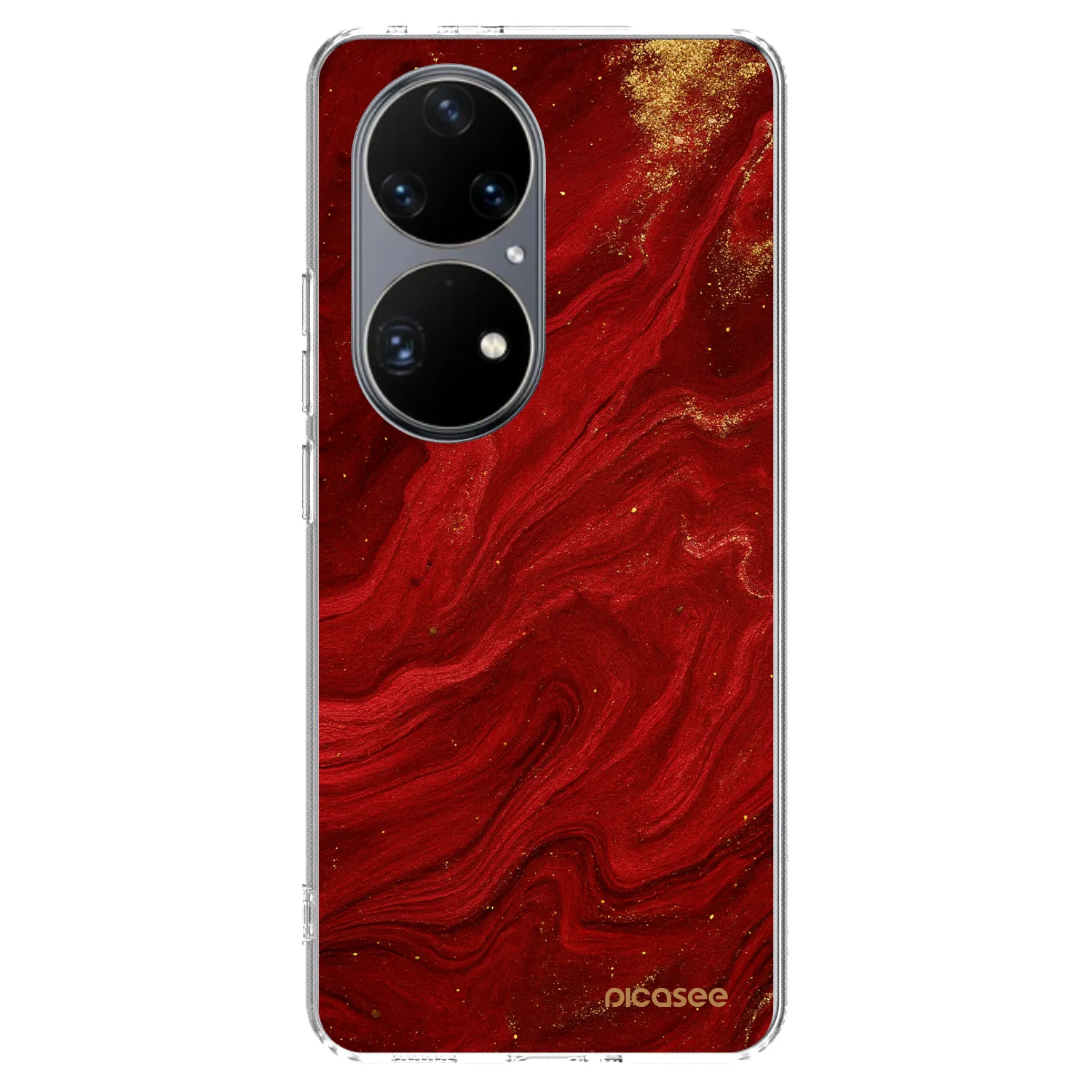 Picasee silikónový prehľadný obal pre Huawei P50 - Red