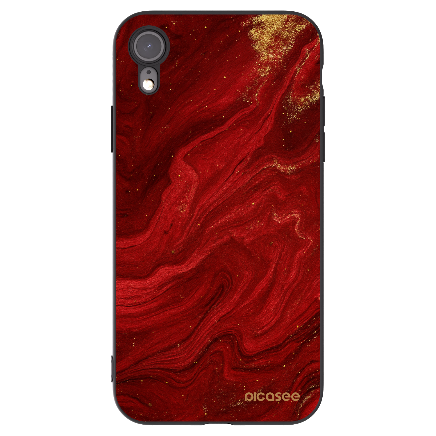 Picasee silikónový čierny obal pre Apple iPhone XR - Red