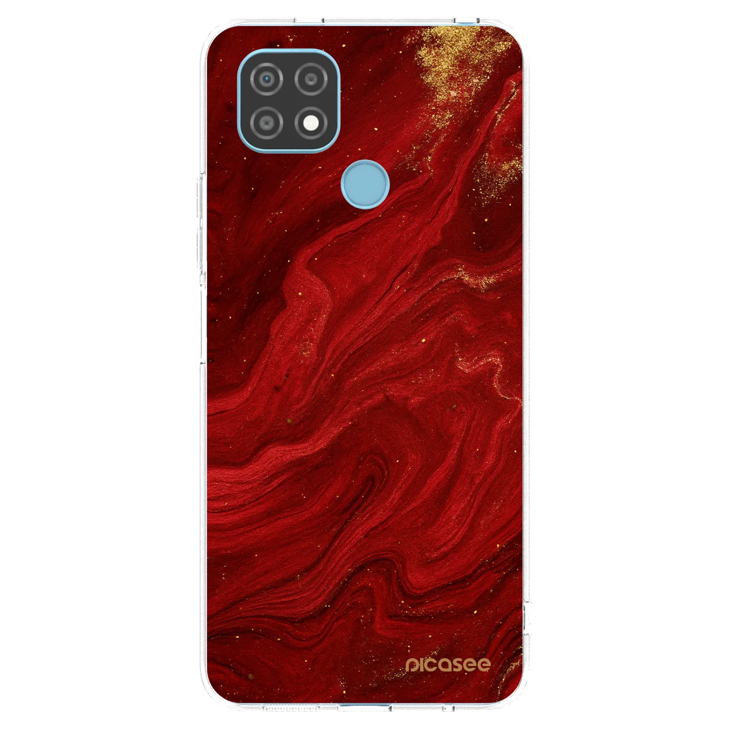 Picasee silikónový prehľadný obal pre Realme C21 - Red