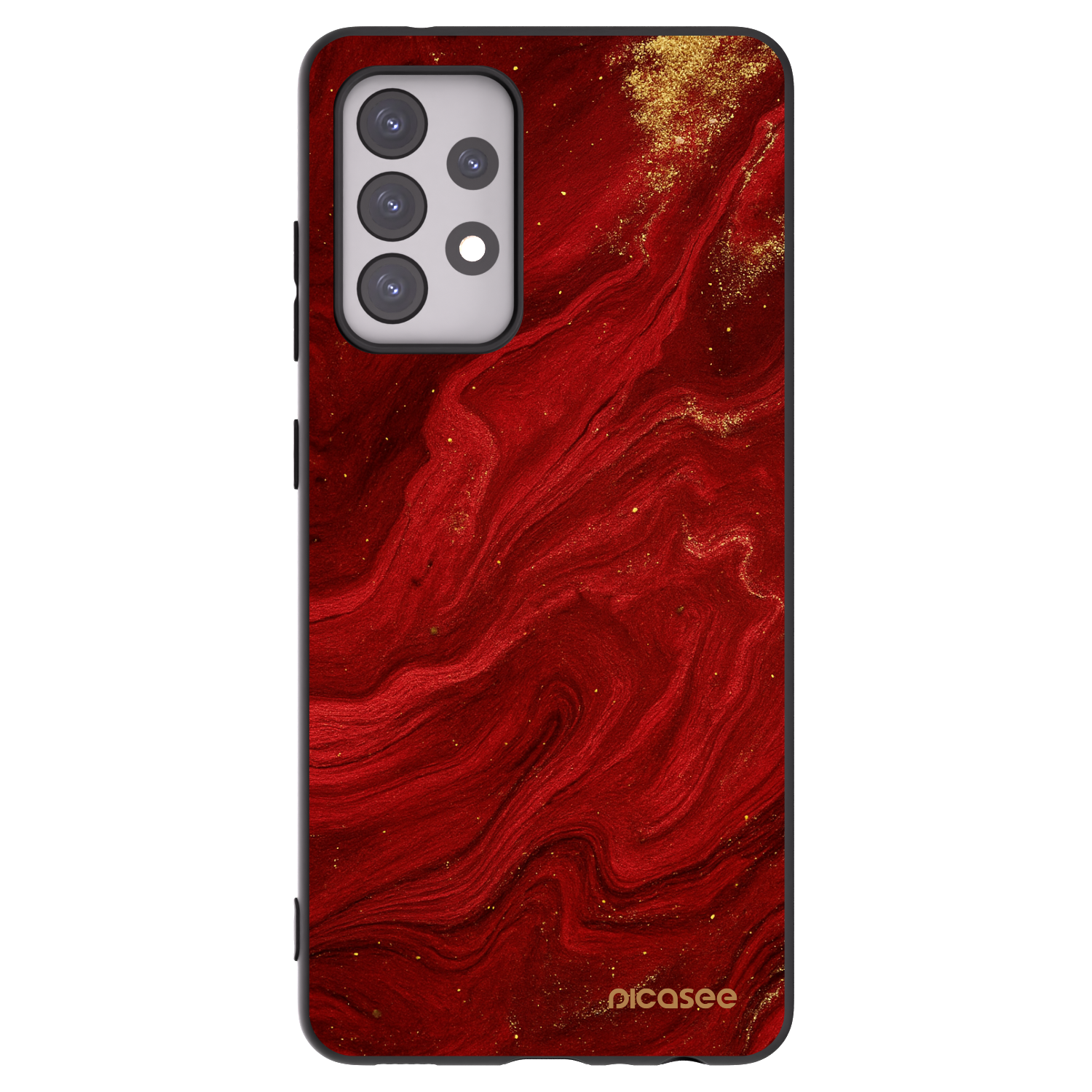 Picasee silikónový čierny obal pre Samsung Galaxy A52s 5G A528B - Red