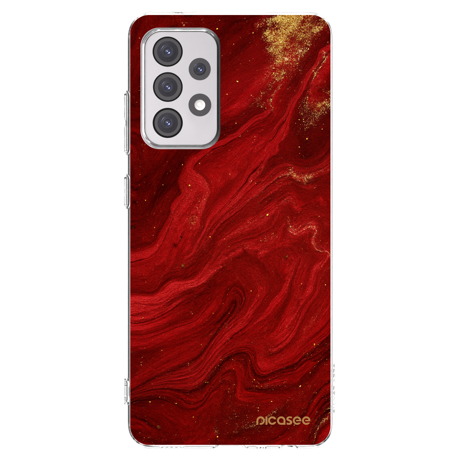 Picasee silikónový prehľadný obal pre Samsung Galaxy A52s 5G A528B - Red